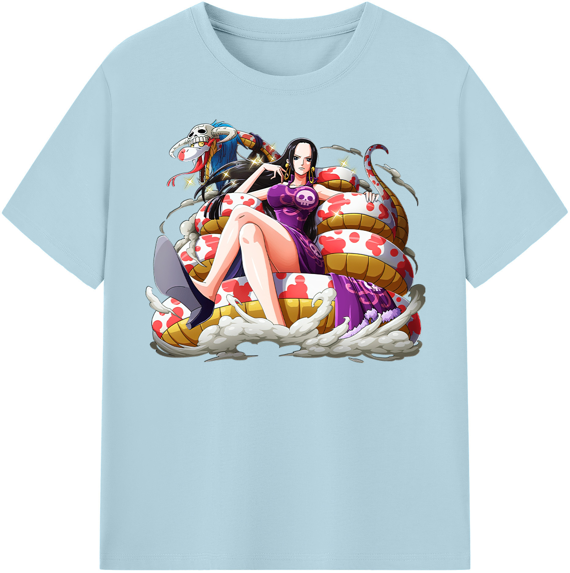 ワンピース ボア・ハンコック ONE PIECE Boa·Hancock 綿100％半袖Tシャツ（フロントプリント）